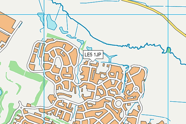 LE5 1JP map - OS VectorMap District (Ordnance Survey)