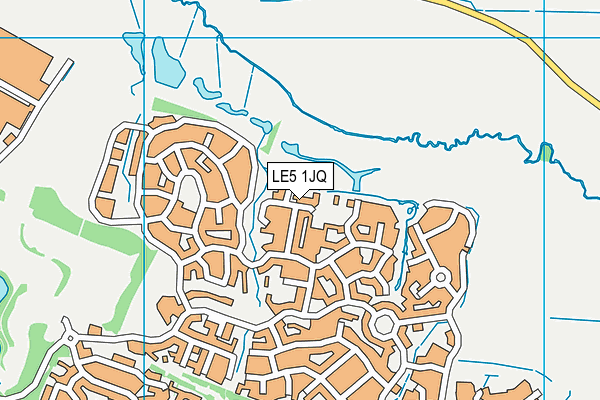 LE5 1JQ map - OS VectorMap District (Ordnance Survey)