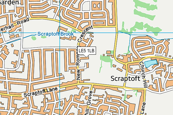 LE5 1LB map - OS VectorMap District (Ordnance Survey)