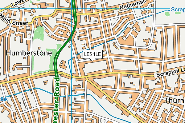 LE5 1LE map - OS VectorMap District (Ordnance Survey)