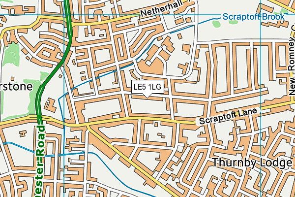 LE5 1LG map - OS VectorMap District (Ordnance Survey)