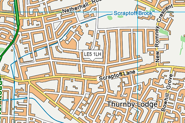 LE5 1LH map - OS VectorMap District (Ordnance Survey)