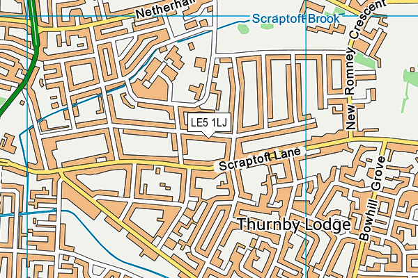 LE5 1LJ map - OS VectorMap District (Ordnance Survey)