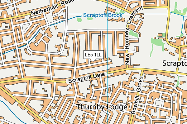 LE5 1LL map - OS VectorMap District (Ordnance Survey)