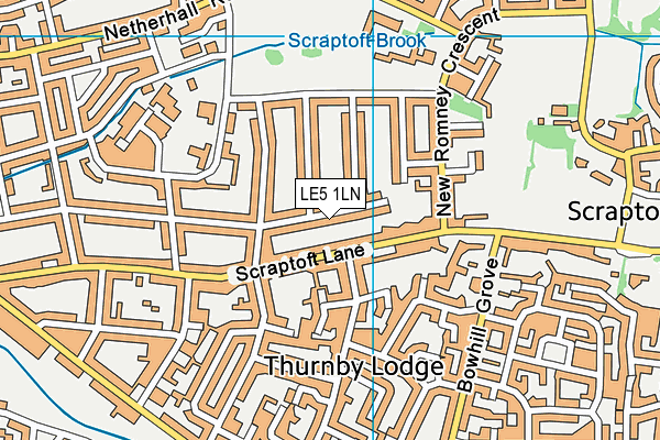 LE5 1LN map - OS VectorMap District (Ordnance Survey)