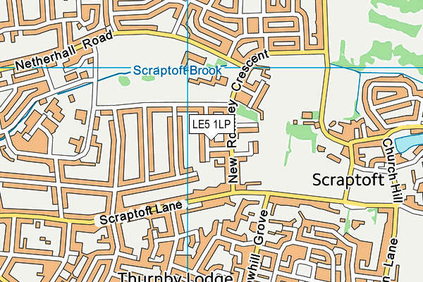 LE5 1LP map - OS VectorMap District (Ordnance Survey)