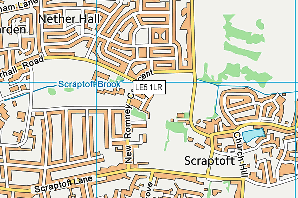 LE5 1LR map - OS VectorMap District (Ordnance Survey)