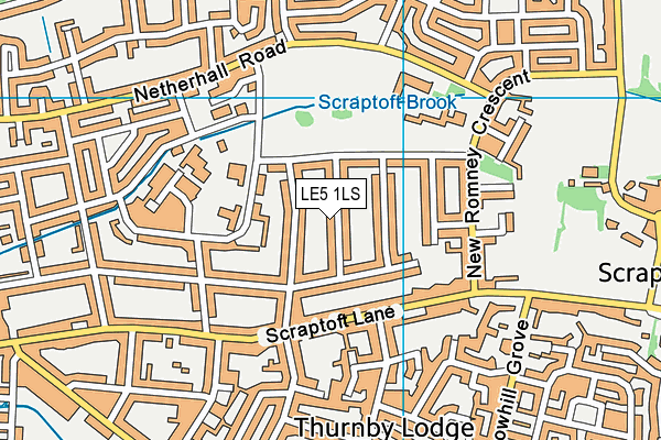 LE5 1LS map - OS VectorMap District (Ordnance Survey)