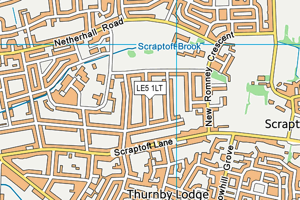 LE5 1LT map - OS VectorMap District (Ordnance Survey)