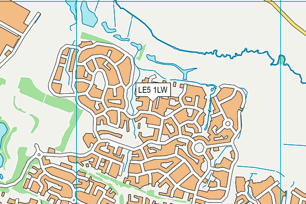 LE5 1LW map - OS VectorMap District (Ordnance Survey)