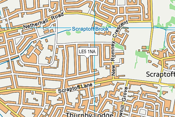 LE5 1NA map - OS VectorMap District (Ordnance Survey)