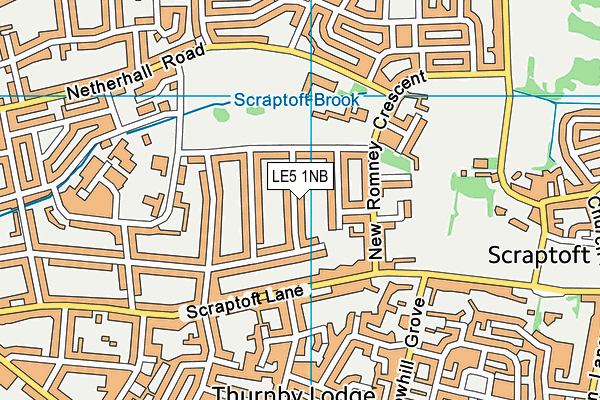 LE5 1NB map - OS VectorMap District (Ordnance Survey)