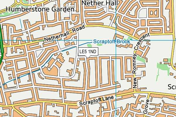 LE5 1ND map - OS VectorMap District (Ordnance Survey)