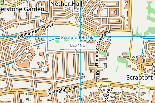 LE5 1NE map - OS VectorMap District (Ordnance Survey)