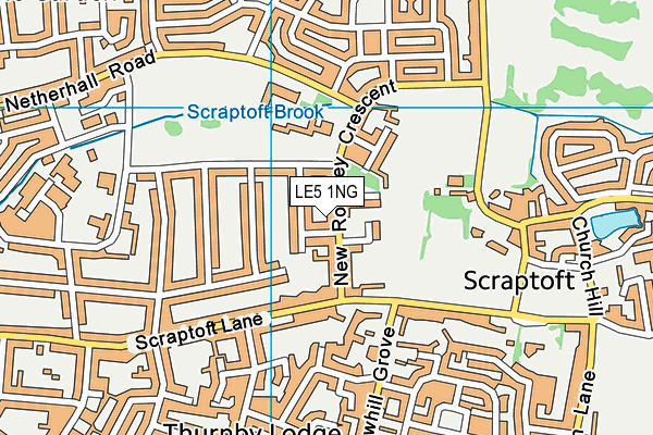 Scraptoft Valley Primary School map (LE5 1NG) - OS VectorMap District (Ordnance Survey)