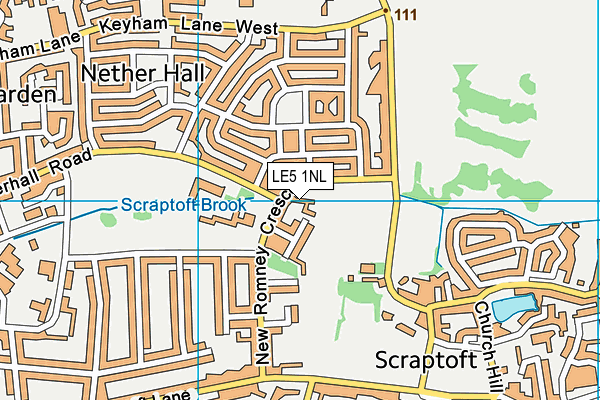 LE5 1NL map - OS VectorMap District (Ordnance Survey)
