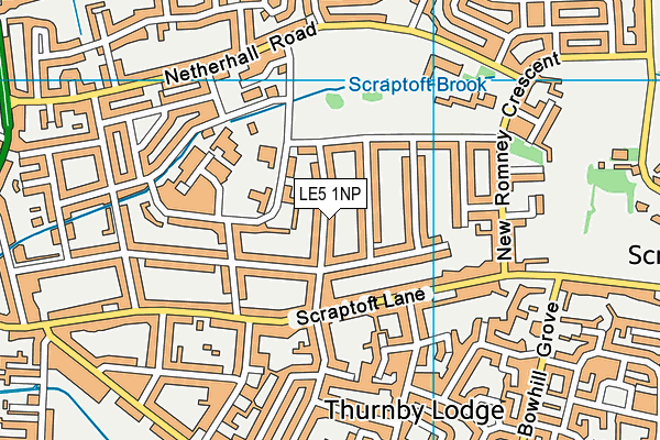 LE5 1NP map - OS VectorMap District (Ordnance Survey)