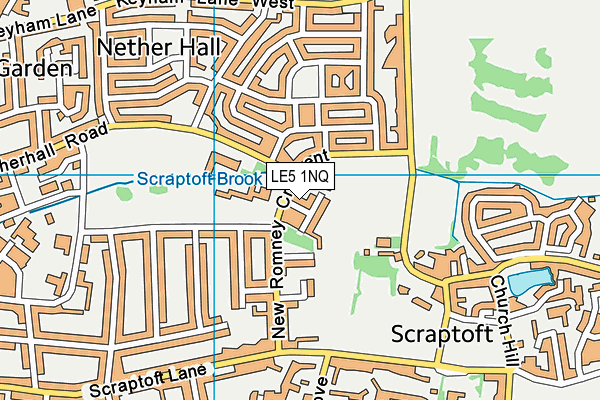 LE5 1NQ map - OS VectorMap District (Ordnance Survey)