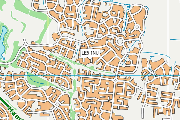 LE5 1NU map - OS VectorMap District (Ordnance Survey)