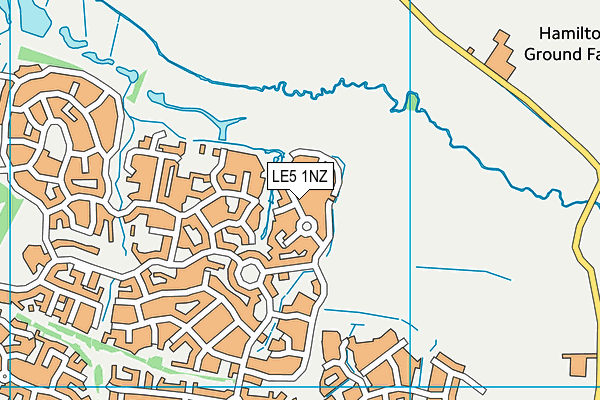 LE5 1NZ map - OS VectorMap District (Ordnance Survey)