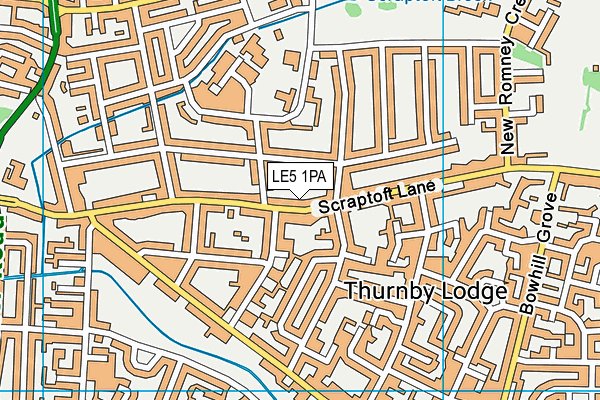 LE5 1PA map - OS VectorMap District (Ordnance Survey)