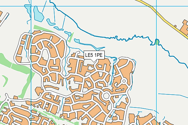 LE5 1PE map - OS VectorMap District (Ordnance Survey)