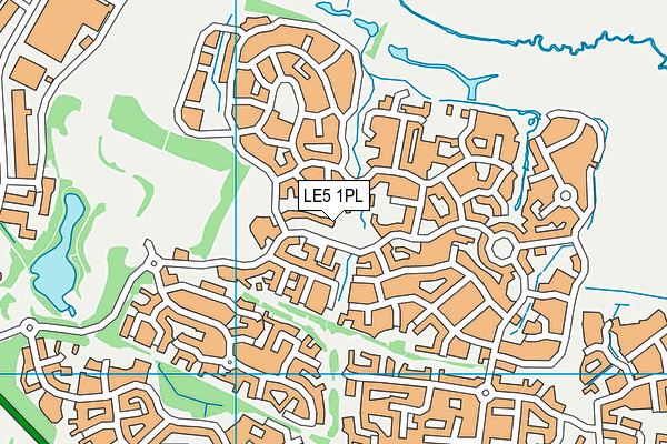 LE5 1PL map - OS VectorMap District (Ordnance Survey)