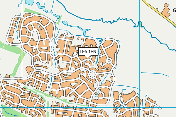 LE5 1PN map - OS VectorMap District (Ordnance Survey)