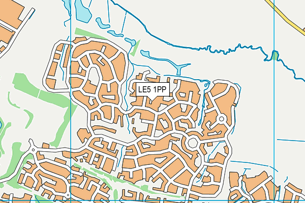 LE5 1PP map - OS VectorMap District (Ordnance Survey)