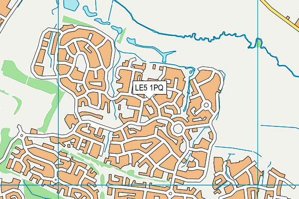 LE5 1PQ map - OS VectorMap District (Ordnance Survey)