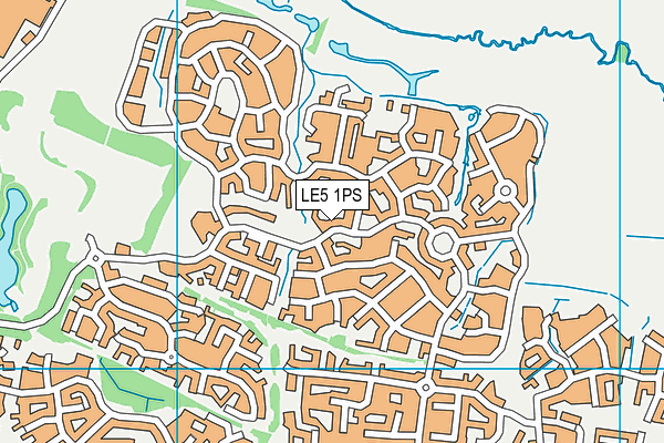 LE5 1PS map - OS VectorMap District (Ordnance Survey)