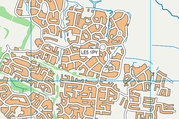 LE5 1PY map - OS VectorMap District (Ordnance Survey)