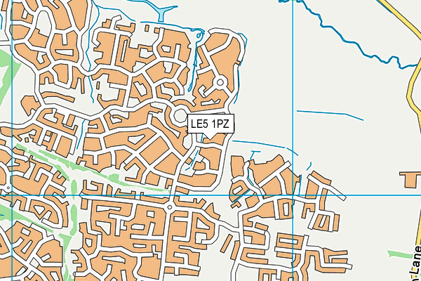 LE5 1PZ map - OS VectorMap District (Ordnance Survey)