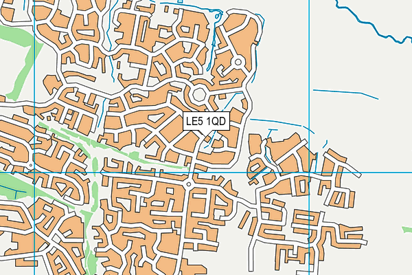 LE5 1QD map - OS VectorMap District (Ordnance Survey)