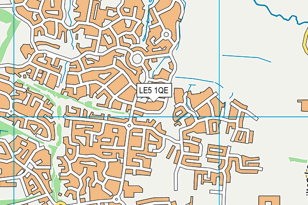 LE5 1QE map - OS VectorMap District (Ordnance Survey)