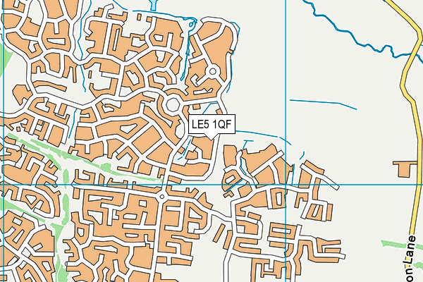 LE5 1QF map - OS VectorMap District (Ordnance Survey)