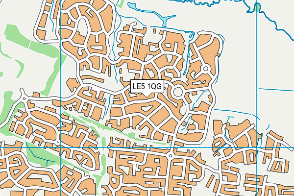 LE5 1QG map - OS VectorMap District (Ordnance Survey)