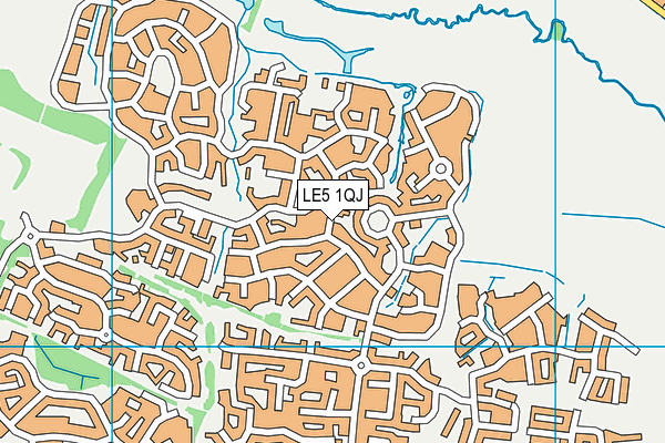 LE5 1QJ map - OS VectorMap District (Ordnance Survey)