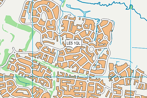 LE5 1QL map - OS VectorMap District (Ordnance Survey)