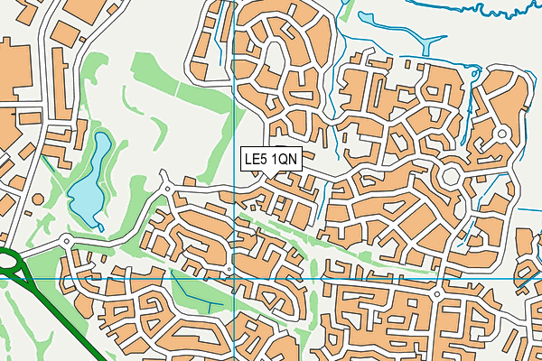 LE5 1QN map - OS VectorMap District (Ordnance Survey)