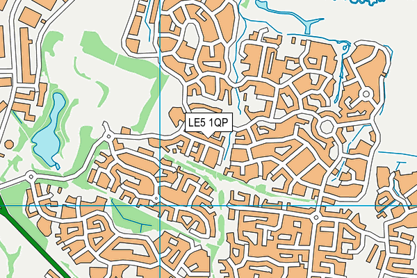 LE5 1QP map - OS VectorMap District (Ordnance Survey)