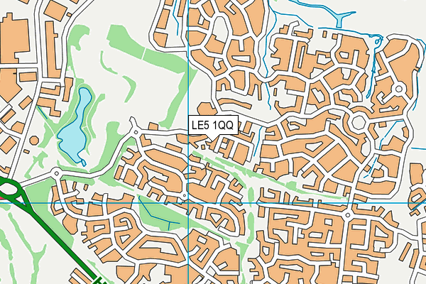LE5 1QQ map - OS VectorMap District (Ordnance Survey)