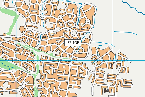 LE5 1QR map - OS VectorMap District (Ordnance Survey)