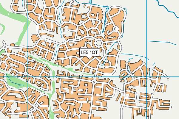 LE5 1QT map - OS VectorMap District (Ordnance Survey)