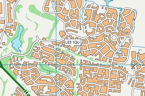 LE5 1QU map - OS VectorMap District (Ordnance Survey)