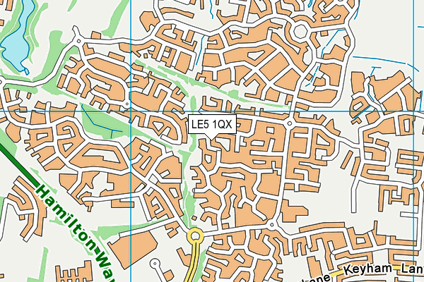 LE5 1QX map - OS VectorMap District (Ordnance Survey)