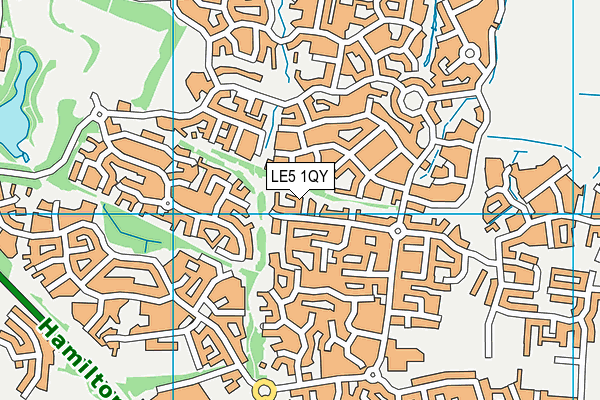 LE5 1QY map - OS VectorMap District (Ordnance Survey)