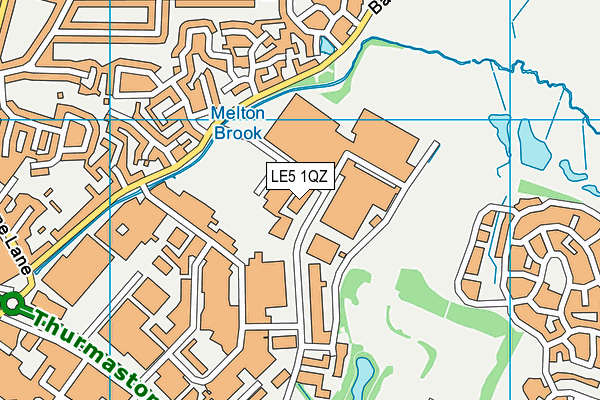 LE5 1QZ map - OS VectorMap District (Ordnance Survey)