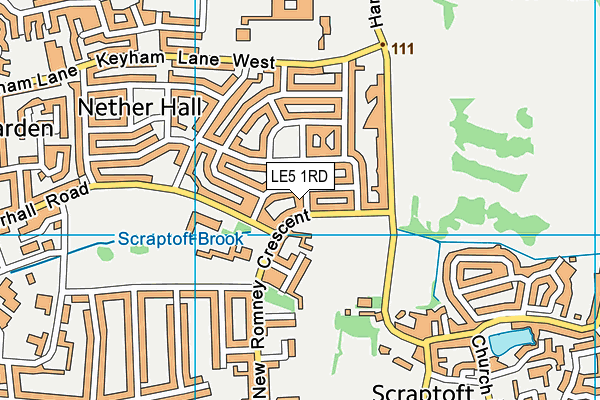 LE5 1RD map - OS VectorMap District (Ordnance Survey)