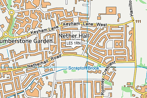 LE5 1RN map - OS VectorMap District (Ordnance Survey)